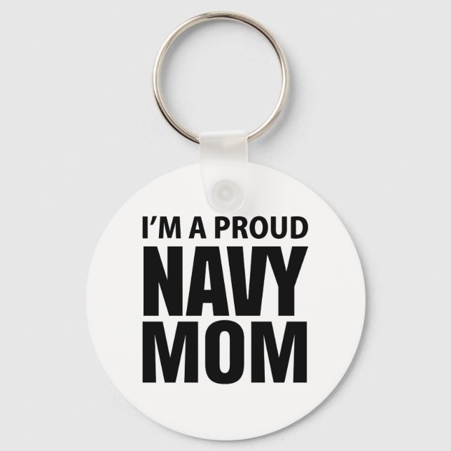 Proud Navy Mom keychain (Front)