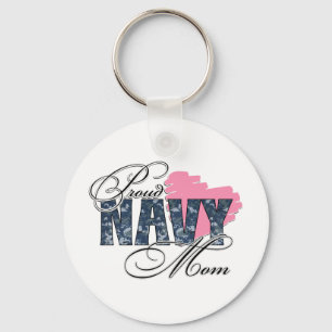 Proud Navy Mom Keychain