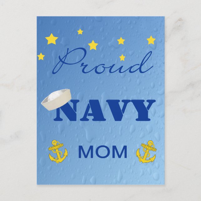 Proud Navy Mom Postcard (Front)