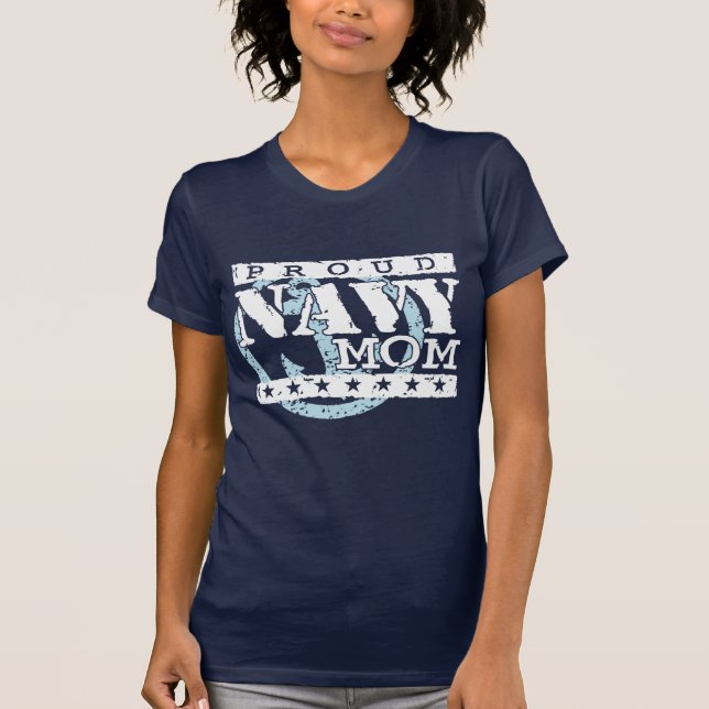 Proud Navy Mom T-Shirt (Front)