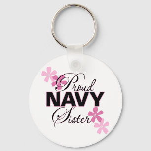 Proud Navy Sister Keychain