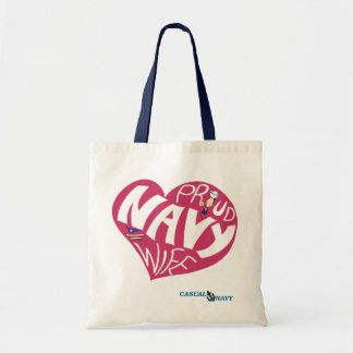 Proud navy wife - Maroon Tote