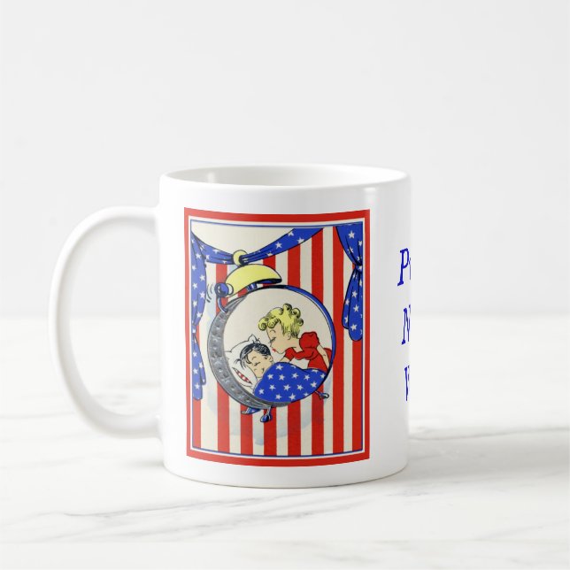 proud Navy wife vintage print design Coffee Mug (Left)