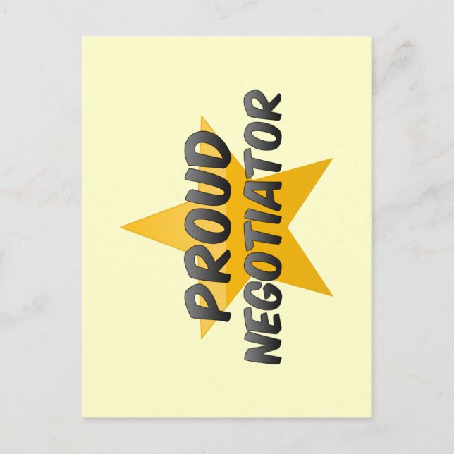 Proud Negotiator Postcard (Front)