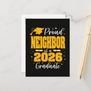 Proud Neighbour Of A Class Of 2026 Graduate Announcement Postcard