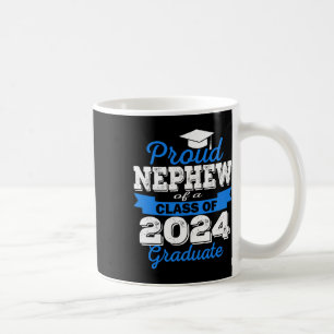 Proud Nephew Of 2024 Graduate Awesome Family Colle Coffee Mug