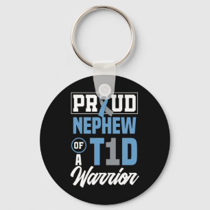 Proud Nephew Of A T1d Warrior Diabetes Awareness  Keychain
