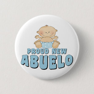 PROUD NEW ABUELO Boy 2 Inch Round Button