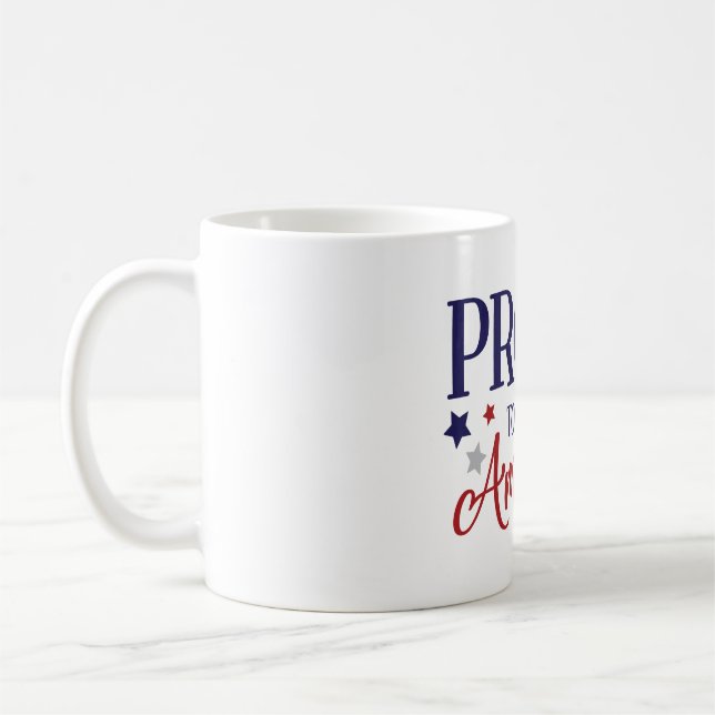 Proud New American Citizen Mug with Flag - Funny (Left)