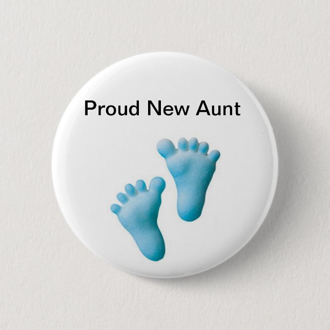 Proud New Aunt 2 Inch Round Button (Front)