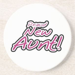 Proud New Aunt Tshirts and Gifts Coaster