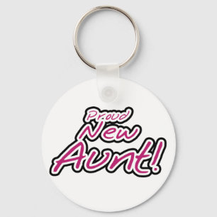 Proud New Aunt tshirts and Gifts Keychain