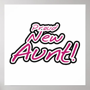Proud New Aunt Tshirts and Gifts Poster