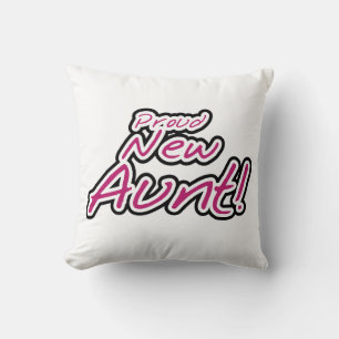 Proud New Aunt Tshirts and Gifts Throw Pillow