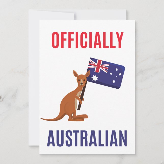 Proud New Australian Citizen Card – Patriotic Gift (Front)