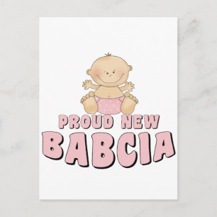 PROUD NEW BABCIA POSTCARD
