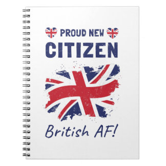 Proud New British Citizen, Citizenship Ceremony Notebook