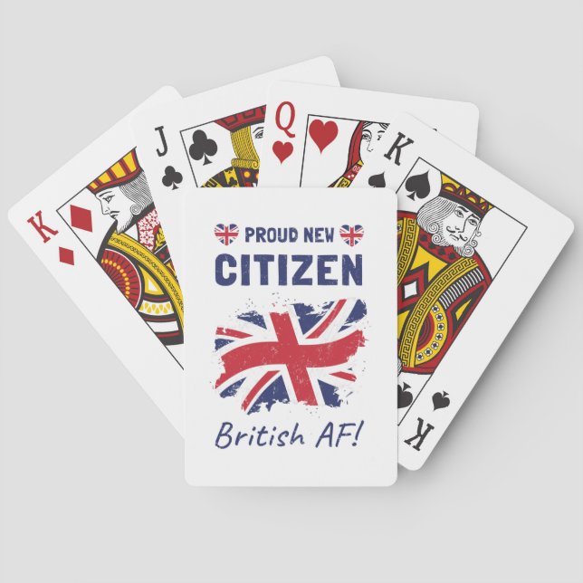 Proud New British Citizen, Citizenship Ceremony Playing Cards (Back)