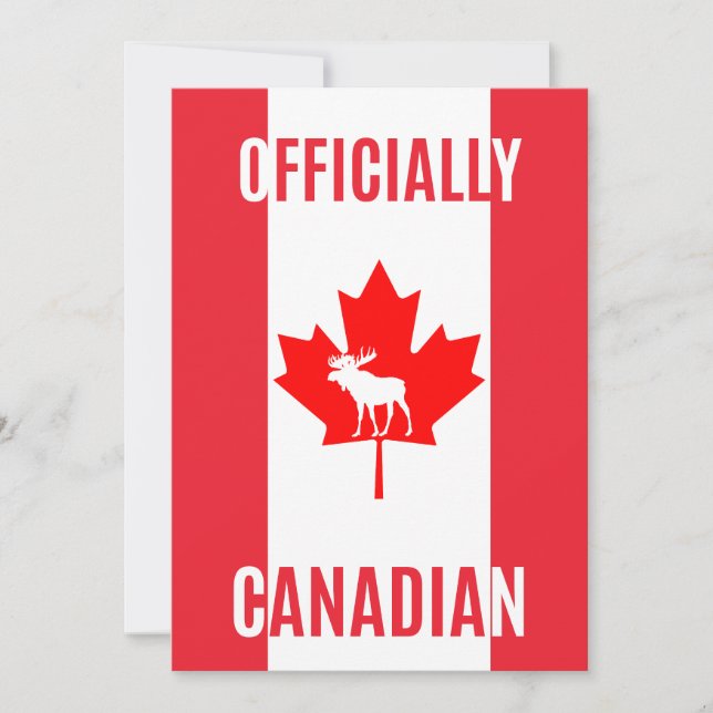 Proud New Canadian Citizen Card – Patriotic Gift (Front)