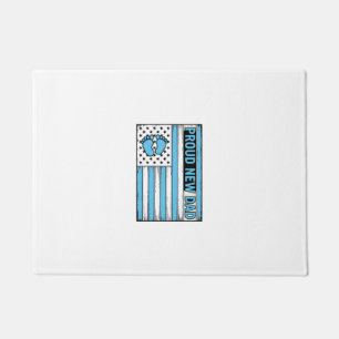 Proud New Dad Baby Feet Flag Vector Design_1 Doormat