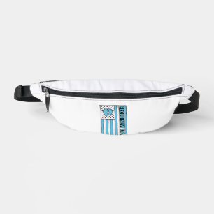 Proud New Dad Baby Feet Flag Vector Design_1 Fanny Pack