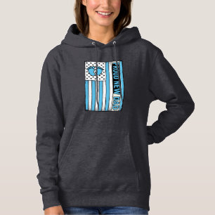 Proud New Dad Baby Feet Flag Vector Design_1 Hoodie