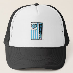 Proud New Dad Baby Feet Flag Vector Design_1 Trucker Hat