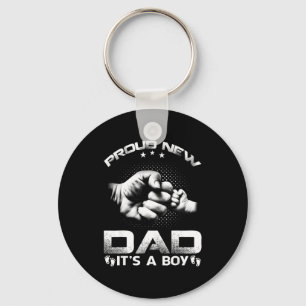 Proud New Dad It's A Boy Keychain