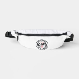 Proud New Daddy Its a Girl Vintage Baby Reveal Fanny Pack