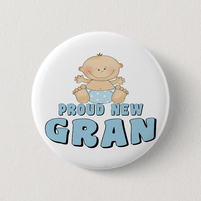 PROUD NEW Gran T-Shirt 2 Inch Round Button (Front)