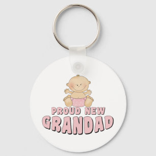 PROUD NEW Grandad Girl Keychain