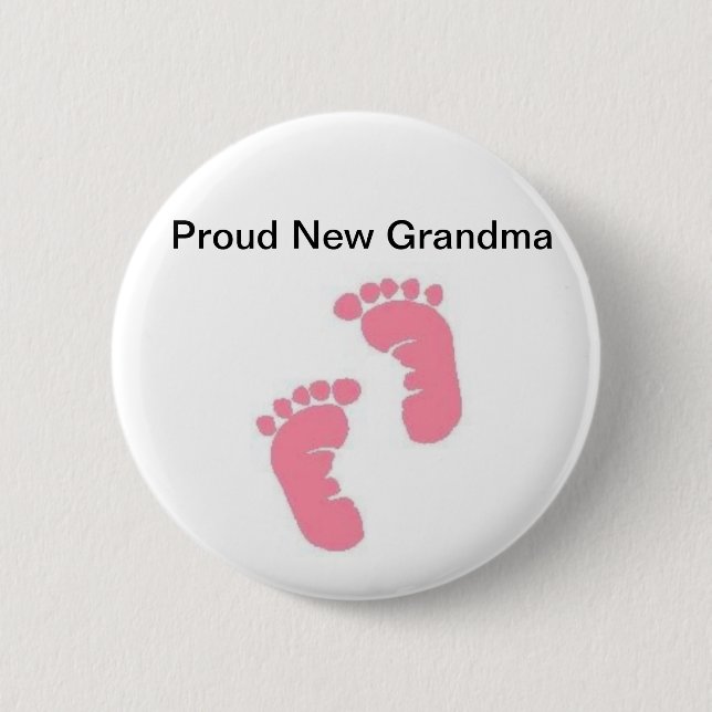 Proud New Grandma 2 Inch Round Button (Front)