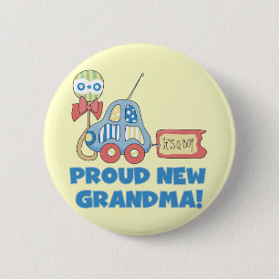 Proud New Grandma-It's a Boy Tshirts and Gifts 2 Inch Round Button