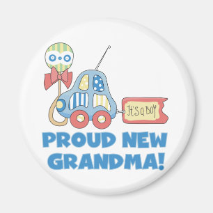 Proud New Grandma-It's a Boy Tshirts and Gifts Magnet