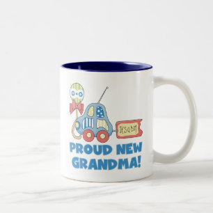 Proud New Grandma-It's a Boy Tshirts and Gifts Two-Tone Coffee Mug