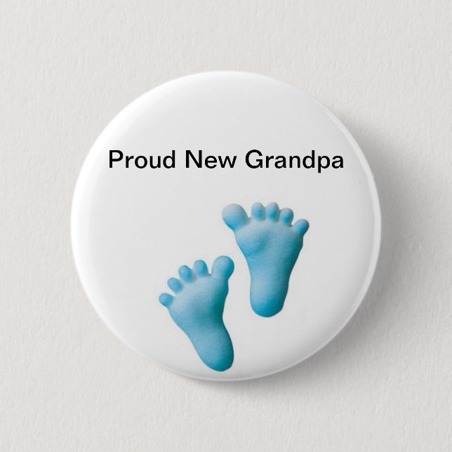 Proud New Grandpa 2 Inch Round Button (Front)