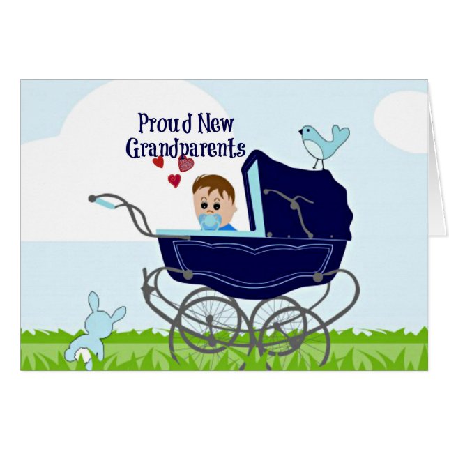 Proud New Grandparents - Blue (Front Horizontal)