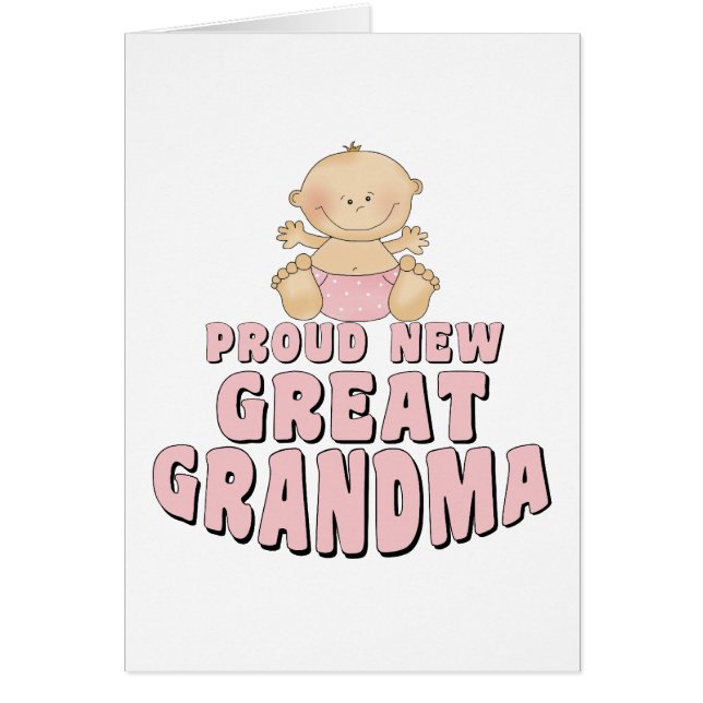 PROUD NEW Great Grandma T-Shirt (Front)