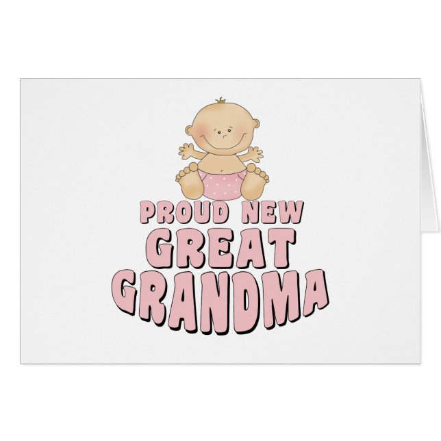 PROUD NEW Great Grandma T-Shirt (Front Horizontal)