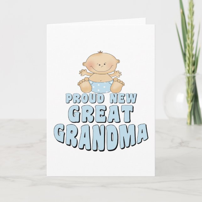 PROUD NEW Great Grandma T-Shirt Card (Front)