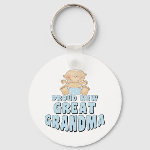 PROUD NEW Great Grandma T-Shirt Keychain