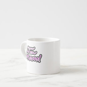 Proud New Mom Black and Purple Text Gifts Espresso Cup
