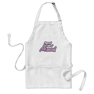Proud New Mom Purple Text Tshirts and Gifts Standard Apron