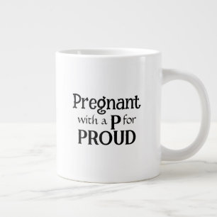Proud new pregnant mother typography gift for mom large coffee mug