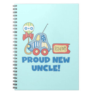 Proud New Uncle Car It's a Boy Gifts Notebook