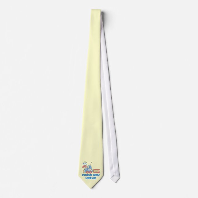 Proud New Uncle Car It's a Boy Gifts Tie (Front)