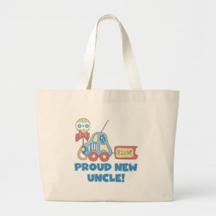 Proud New Uncle It's a Boy Tshirts and Gifts Large Tote Bag