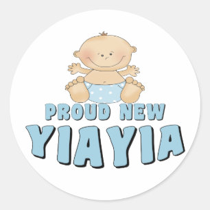 PROUD NEW YiaYia T-Shirt Classic Round Sticker