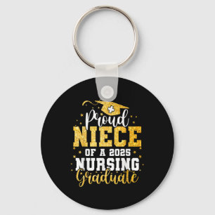 Proud Niece Cl Of 2025 Nursing Graduate Nurse Grad Keychain