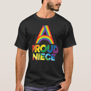 Proud Niece Lgbt Pride Gay Lesbian Rainbow Colorfu T-Shirt